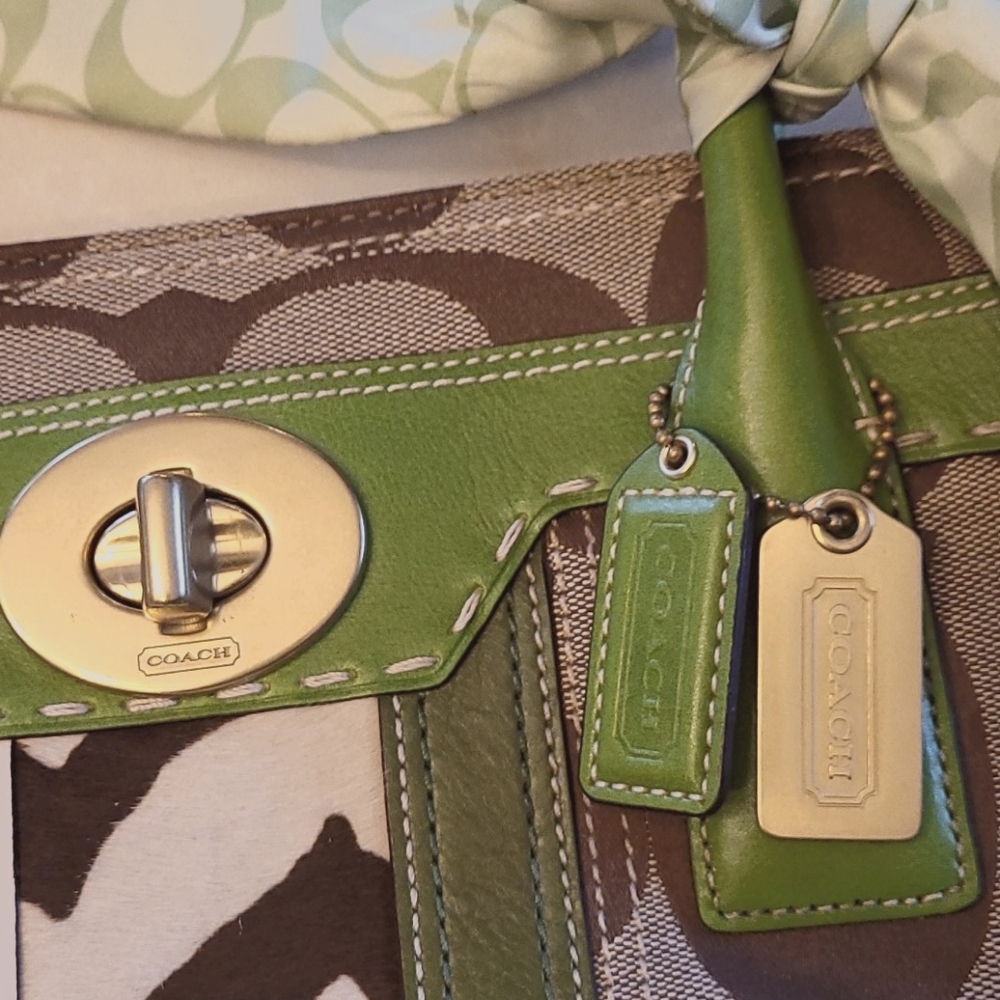 Coach Leather/Cloth Handbag - Picture 4 of 11